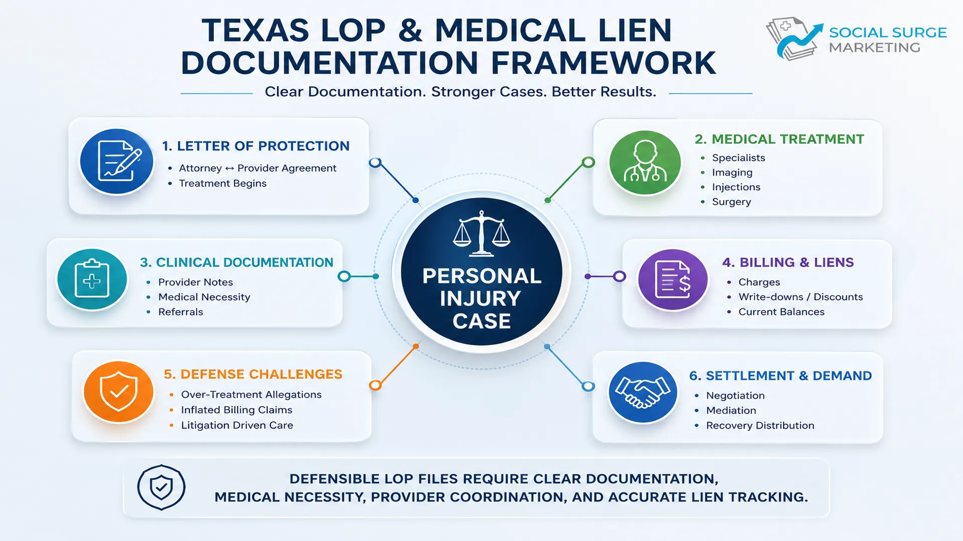 Texas LOP and medical lien documentation framework for personal injury cases